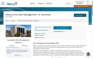 Mercy Clinic Pain Management - E. Seminole website