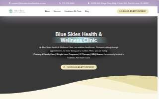 Blue Skies Health & Wellness Clinic website