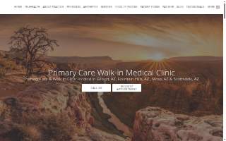 Primary Care Walk-in Medical Clinic of Gilbert website