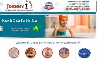 Johnny On The Spot Carpet, Upholstery & Oriental Rug Cleaning website