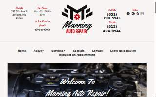 Manning Auto Repair website
