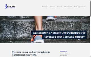 Sound Shore Podiatry and Foot Surgery Center of Rye website