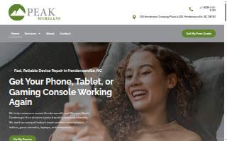 Peak Wireless website