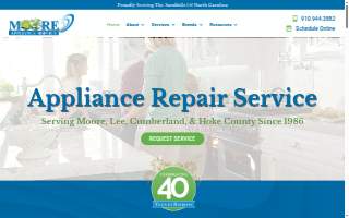 Moore Appliance Service website
