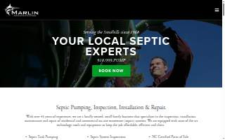 MARLIN - Septic Tank Cleaning, Inspection, Installation, and Repair of Southern Pines website