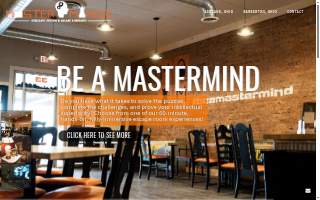 Masterminds Escape Room & Game Library website