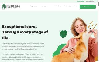 Muirfield Animal Hospital website