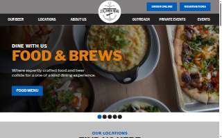 Collision Bend Brewing Company Euclid website