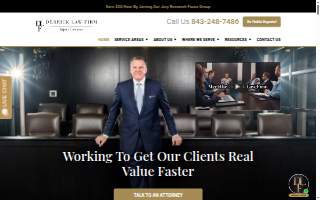 Derrick Law Firm Injury Lawyers, PC of North Charleston website