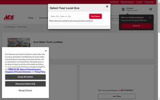 Ace New York Lumber website