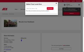 Wood's Ace Hardware website