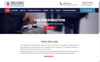 Milligan Tax services website