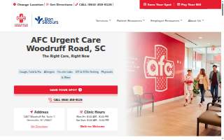 AFC Urgent Care Bon Secours - Woodruff Road website