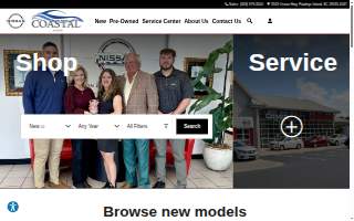 Coastal Nissan website