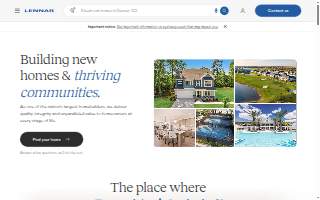 Lennar at Forestbrook Estates website