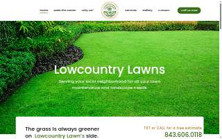 Lowcountry Lawns of Mt Pleasant website
