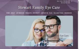 Stewart Family Eye Care website