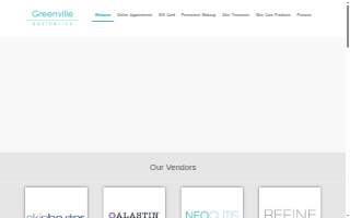 Greenville Aesthetics website