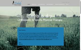 Embody Orthopedic & Sports Physical Therapy website