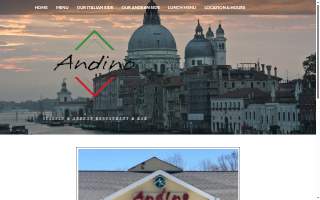 Andino Italian & Andean Restaurant & Bar website