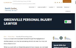 Smith Jordan Law of Greenville website