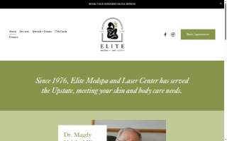 Elite Medspa and Laser Center website