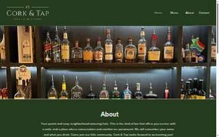 Cork & Tap website