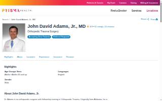 John David Adams, Jr., MD website