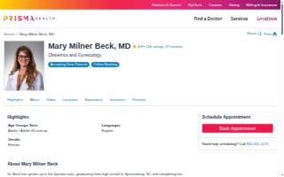 Mary Milner Beck, MD website