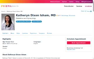 Katheryn Dixon Isham, MD website