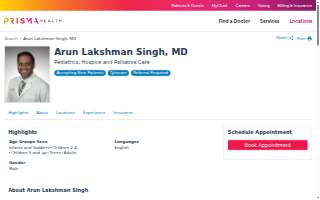 Arun Lakshman Singh, MD website