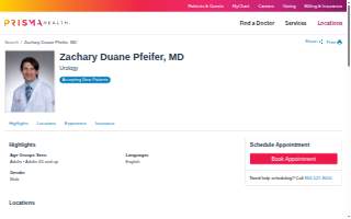 Zachary Duane Pfeifer, MD website