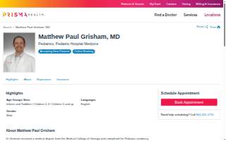 Matthew Paul Grisham, MD website