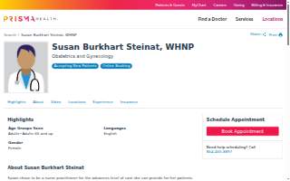 Susan Burkhart Steinat, WHNP website