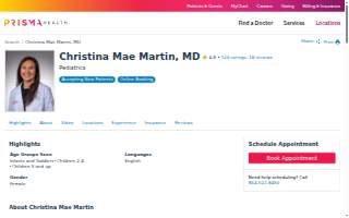 Christina Mae Martin, MD website