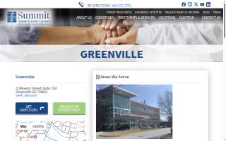 Summit Spine & Joint Centers of Greenville website
