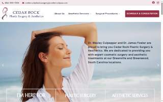 Cedar Rock Plastic Surgery & Aesthetics of Greenville website