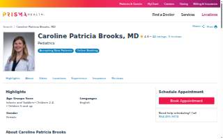 Caroline Patricia Brooks, MD website