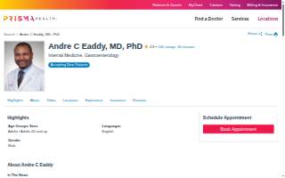Andre C Eaddy, MD website
