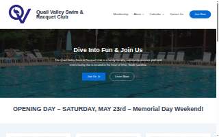 Quail Valley Swim & Racquet website