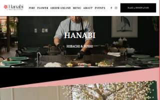 Hanabi Hibachi & Sushi website