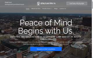 Gerald Law Firm PA of Columbia website