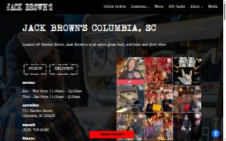 Jack Brown's Beer & Burger Joint Columbia SC website