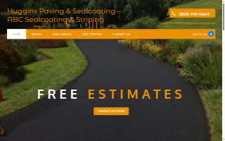 Huggins Paving & Sealcoating website