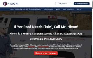 Hixon's Roofing - Commercial and Residential Roofers website