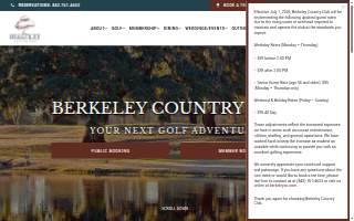 Berkeley Country Club website