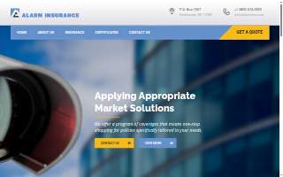 Alarm Insurance Agency website