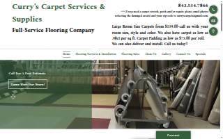 Curry's Carpet Services and Supplies website