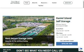 Daniel Island Self Storage website