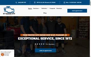 Mt. Pleasant Auto Service Center website
